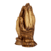Handmade Figurine from Natural Olive Wood Prayer Hands from Bethlehem Souvenir 5,9"